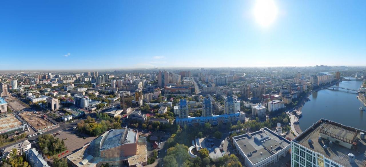Апартаменты На Набережной С Панорамным Видом На 39 Этаже Astana Dış mekan fotoğraf