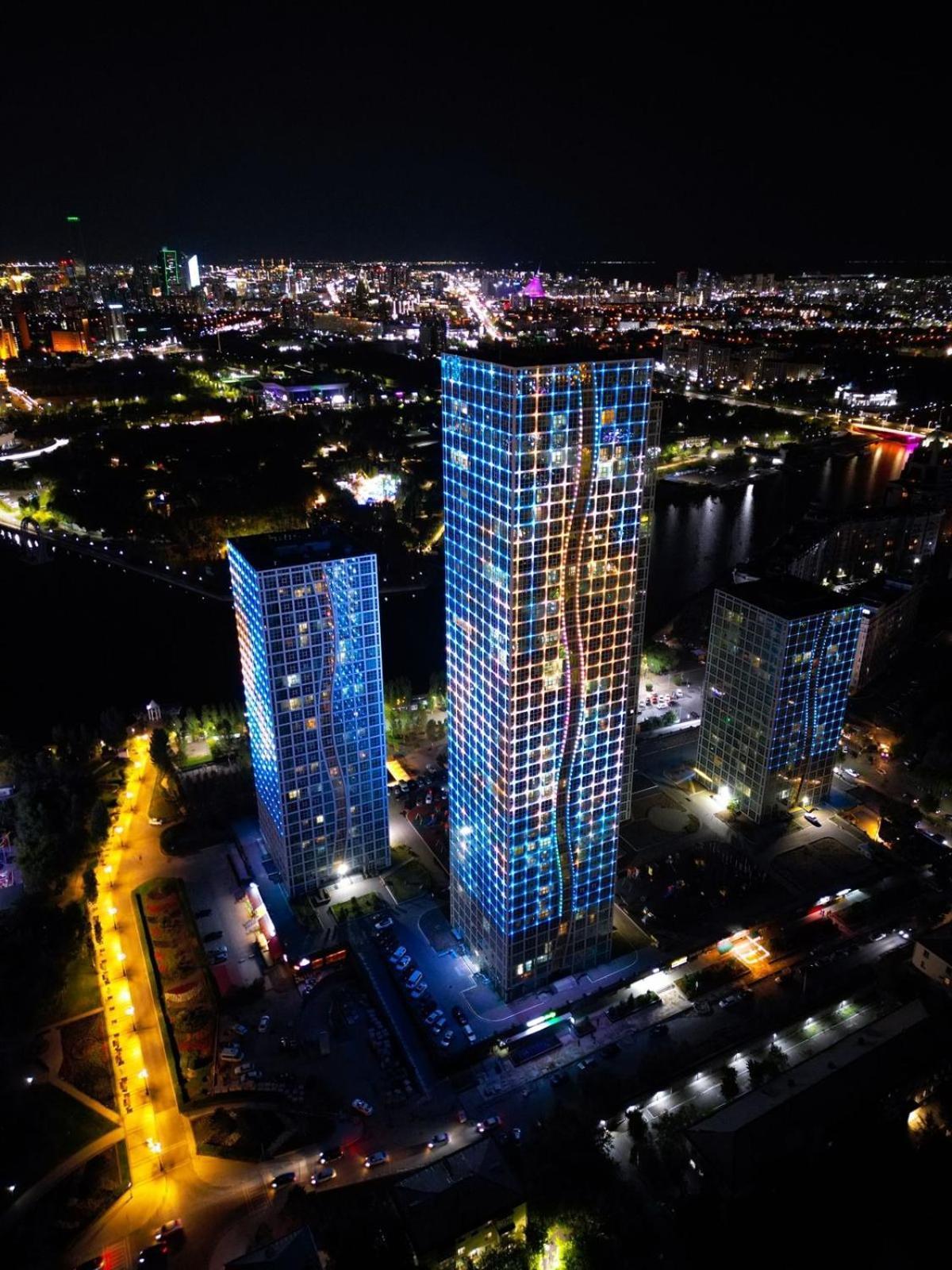 Апартаменты На Набережной С Панорамным Видом На 39 Этаже Astana Dış mekan fotoğraf